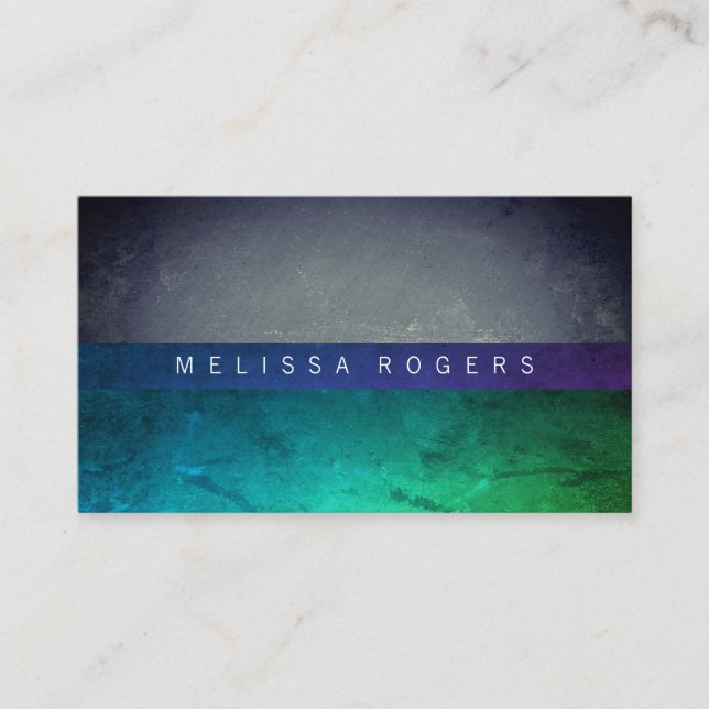 Modern Colour Blocks Business Card (Front)