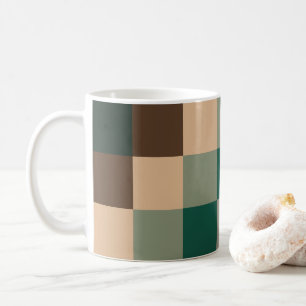 Modern Colour Checks Chequerboard Coffee Mug