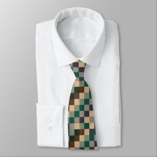 Modern Colour Checks Chequerboard Tie