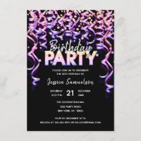 Modern Colour Streamers Confetti BIRTHDAY PARTY