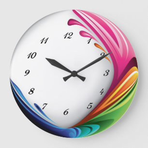 Modern Colour Wave Wall Clock