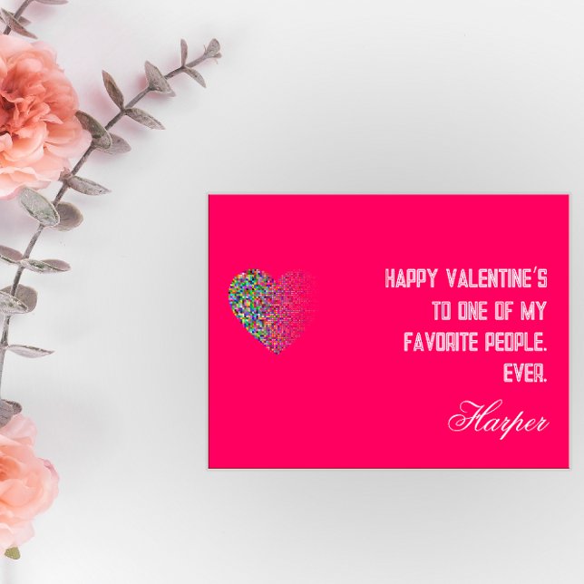 Modern coloured heart pink i love you postcard (Creator Uploaded)