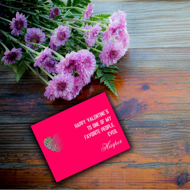 Modern coloured heart pink i love you postcard (Creator Uploaded)