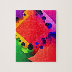 Modern Colourful 3D Abstract Geometric Jigsaw Puzzle