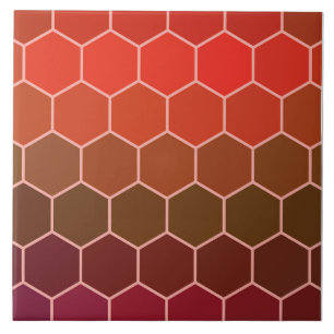 Modern Colourful 3d Cubes or Hexagons pattern Ceramic Tile