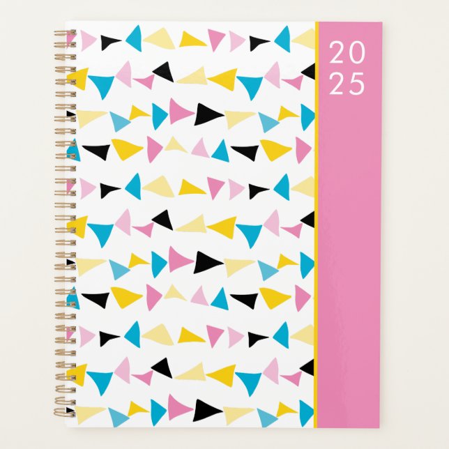 Modern colourful abstract 2025 planner (Front)