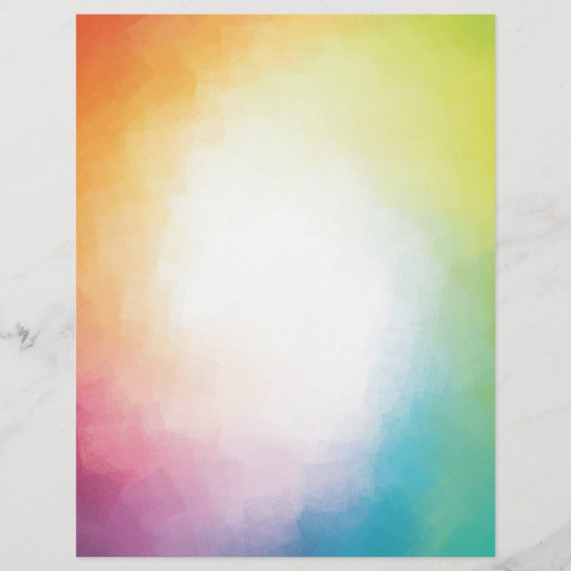 Modern Colourful Abstract Art Custom Blank Templat Custom Letterhead (Front)