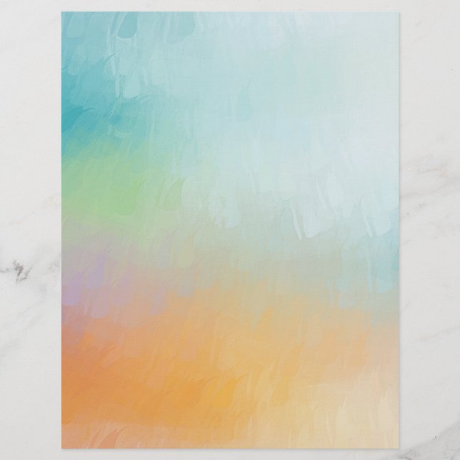 Modern Colourful Abstract Art Custom Blank Templat Letterhead (Front)