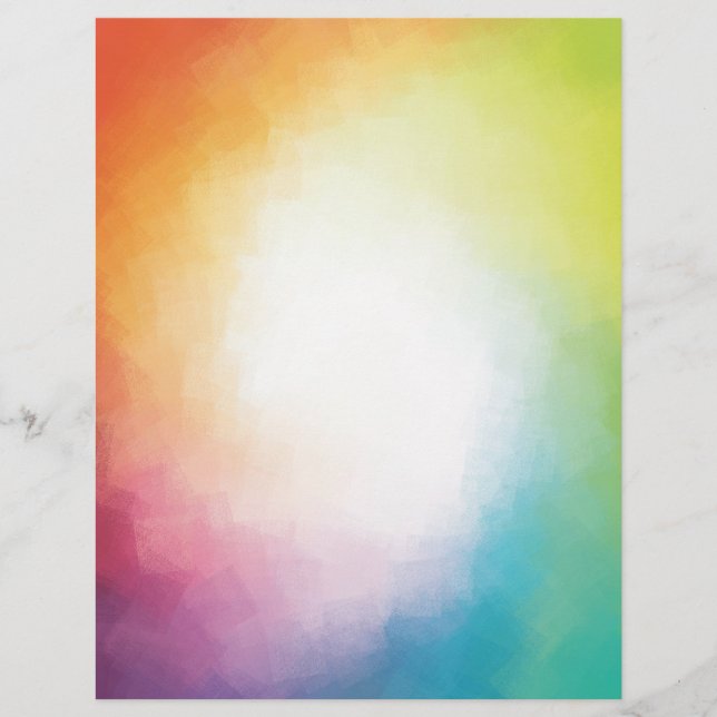 Modern Colourful Abstract Art Custom Pink Red Blue Letterhead (Front)