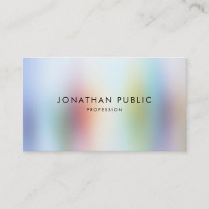 Modern Colourful Abstract Art Elegant Professional Business Card