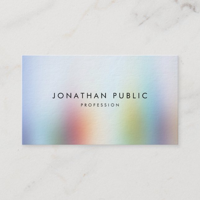 Modern Colourful Abstract Art Elegant Template Business Card (Front)