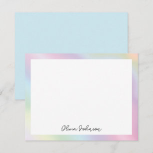 Modern Colourful Abstract Art Flat Note Card