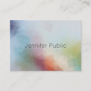 Modern Colourful Abstract Art Professional Elegant Business Card
