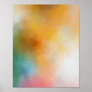 Modern Colourful Abstract Art Red Yellow Blue Poster