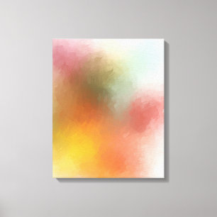 Modern Colourful Abstract Artwork Trendy Red Yello Canvas Print