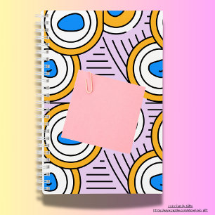 Modern colourful abstract back to school Purple Notebook