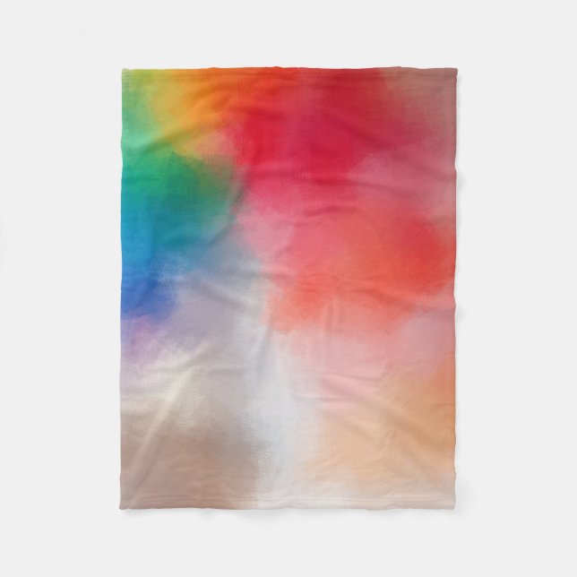 Modern Colourful Abstract Blank Elegant Template Fleece Blanket (Front)