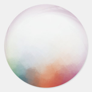Modern Colourful Abstract Blank Template Custom Classic Round Sticker