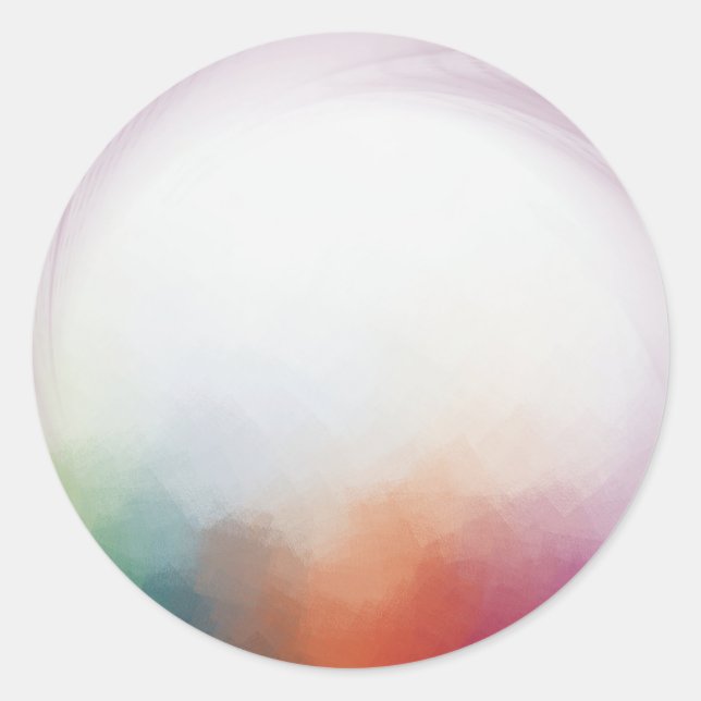 Modern Colourful Abstract Blank Template Custom Classic Round Sticker (Front)
