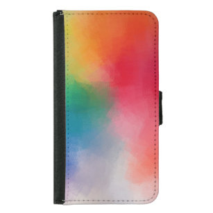 Modern Colourful Abstract Blank Template Trendy Samsung Galaxy S5 Wallet Case