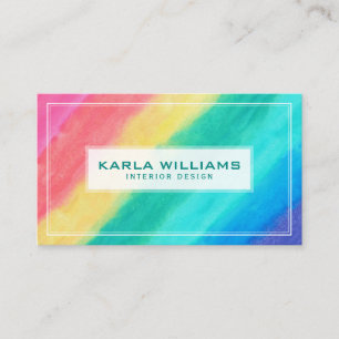 Modern Colourful Abstract Brush Stroke Business Card