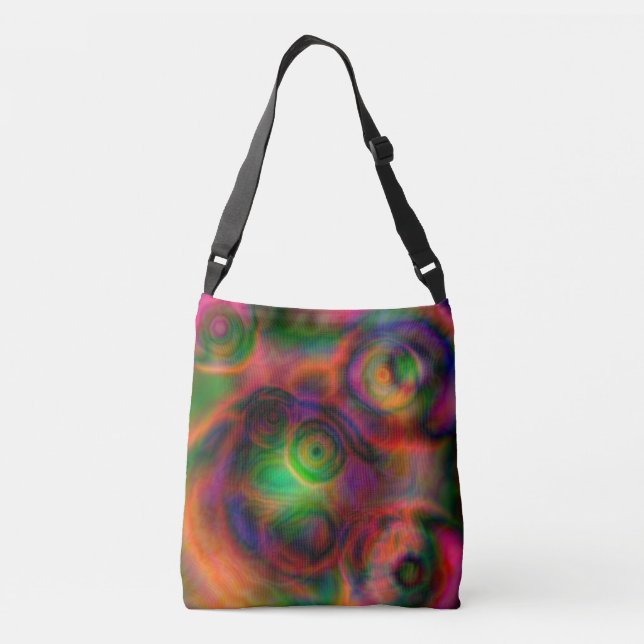 Modern colourful abstract design crossbody bag (Back)