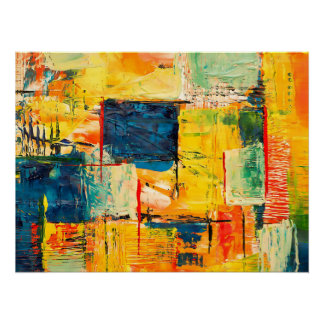 Modern Colourful Abstract Expression Poster