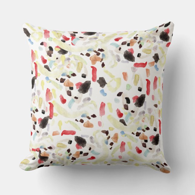 Modern Colourful Abstract Full Print Accent Pillow (Front)