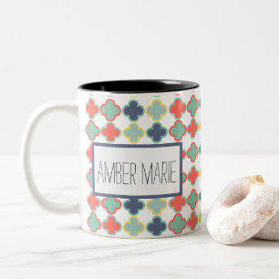 Modern Colourful Abstract Geometric Pattern Mug