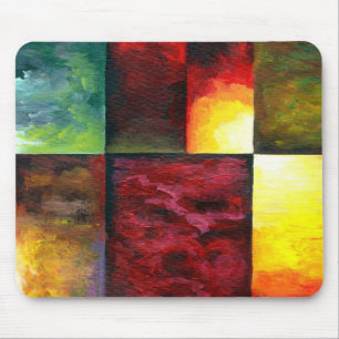Modern Colourful Abstract Template Expressionism Mouse Pad