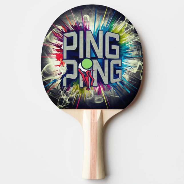 modern colourful Abstract trendy  Ping Pong Paddle (Front)