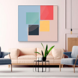 Modern Colourful Art Geometric Shapes Poster