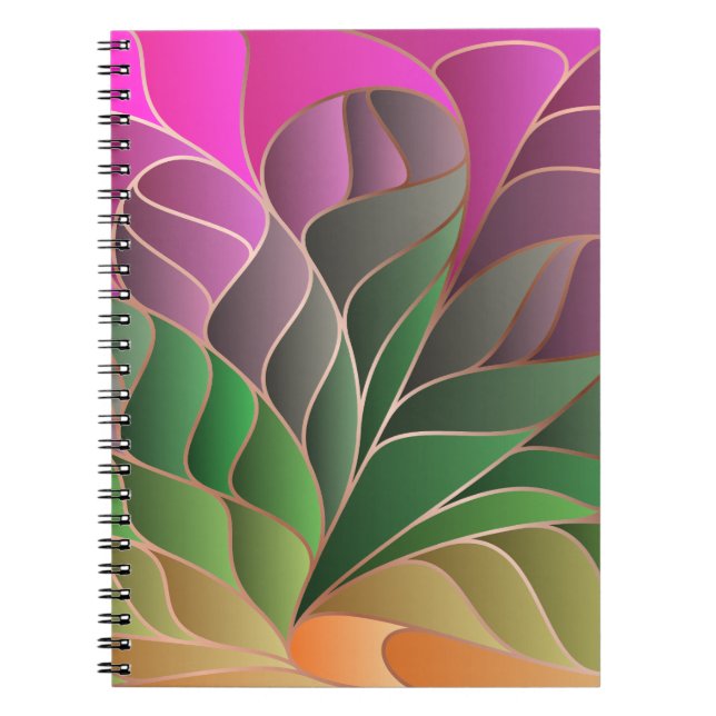 modern,colourful,art nouveau,art deco,pattern,abst notebook (Front)