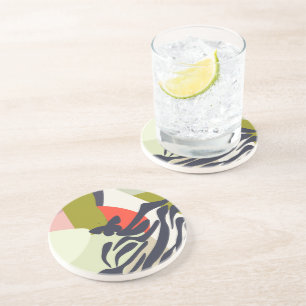 Modern Colourful Artistic Abstract Butterfly Home Coaster