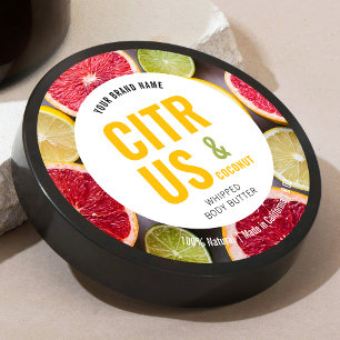 Modern Colourful Body Butter Scrub Product Label