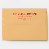 Modern Colourful Bold Retro Bright Funky Wedding