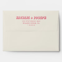 Modern Colourful Bold Retro Bright Funky Wedding