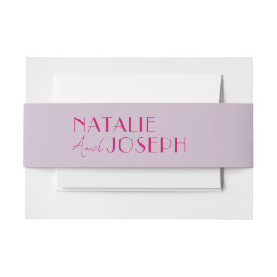 Modern Colourful Bold Unique Whimsical Wedding Invitation Belly Band