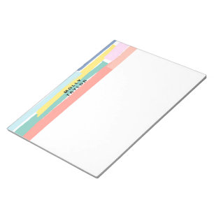 Modern Colourful Border Abstract Art Notepad