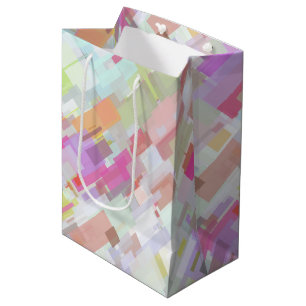 Modern Colourful & Bright Abstract Geometric Art Medium Gift Bag