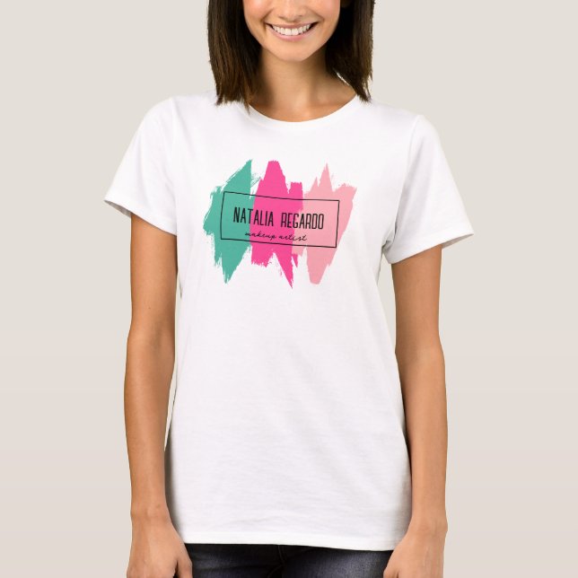 Modern Colourful Brush Stroke  T-Shirt (Front)