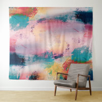 Modern Colourful Brush Strokes Paint Abstract Art