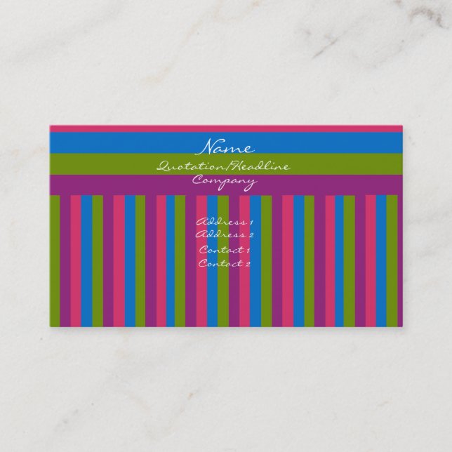 Modern Colourful Business Business Card (Front)