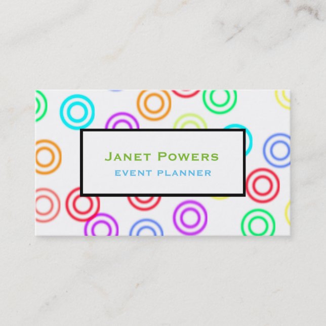 modern colourful business card double sided (Front)