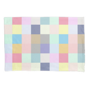 Modern Colourful Chequerboard Pillowcase