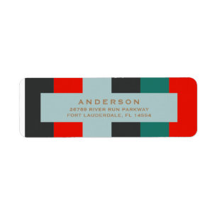  Modern Colourful Christmas Return Address Label