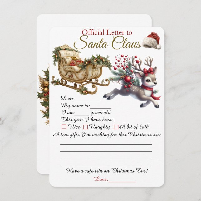 Modern Colourful Christmas Theme Holiday Card (Front/Back)