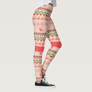Modern Colourful Christmas Tree Painting  Leggings