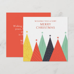 Modern Colourful Christmas Trees Card