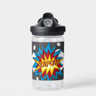 Modern Colourful Comic Book KAPOW Pop Art Water Bottle